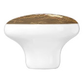 Sussex Chicken Mama Hen und Chicks Keramikknauf (Seitenansicht)