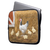 Sussex Chicken Mama Hen und Chicks Laptopschutzhülle (Vorderseite Links)