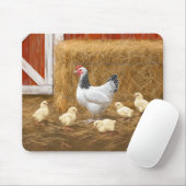 Sussex Chicken Mama Hen und Chicks Mousepad (Mit Mouse)