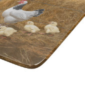 Sussex Chicken Mama Hen und Chicks Schneidebrett (Ecke)