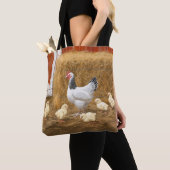 Sussex Chicken Mama Hen und Chicks Tasche (Von Nahem)