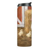 Sussex Chicken Mama Hen und Chicks Thermosbecher (Nach links gedreht)