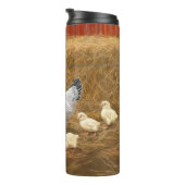 Sussex Chicken Mama Hen und Chicks Thermosbecher (Nach rechts gedreht)