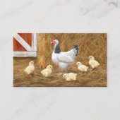 Sussex Chicken Mama Hen und Chicks Visitenkarte (Vorderseite)