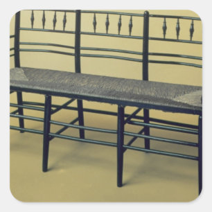 Sussex Eile-setzte Stuhl (Holz und Eile) Quadratischer Aufkleber