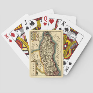 Sussex Landkreis England Altes Antiquariat Atlanti Spielkarten