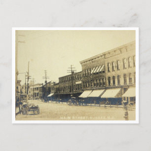 Sussex NJ, New Jersey, Main St Vintag Style Postkarte