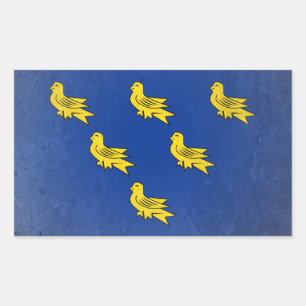 Sussex Rechteckiger Aufkleber