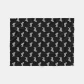 Sussex Spanel Dog Breed Silhouetten Pattern Fleecedecke (Vorderseite (Horizontal))