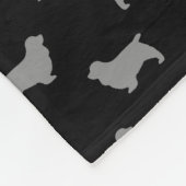 Sussex Spanel Dog Breed Silhouetten Pattern Fleecedecke (Ecke)