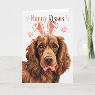 Sussex Spanel Dog Bunny Ears für Ostern Feiertagskarte