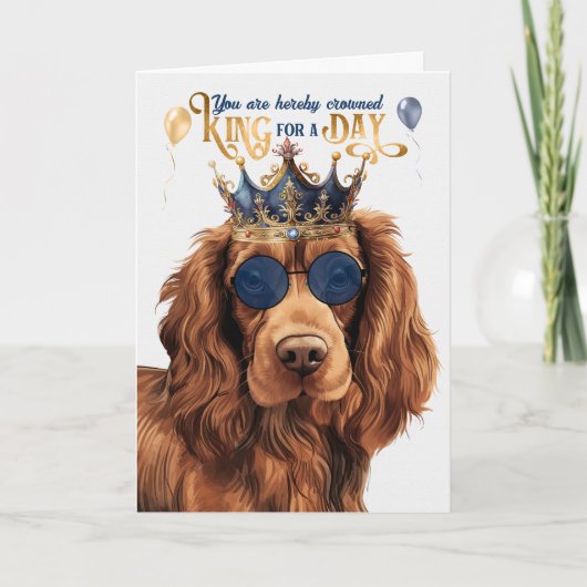 Sussex Spanel Dog King für Day Funny Birthday Karte (Vorderseite)