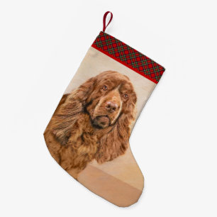 Sussex Spanel Painting - Niedliche Original Hund K Kleiner Weihnachtsstrumpf