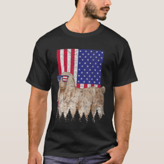 Sussex Spanel Patriotic Dog Usa Pride American Fl T-Shirt