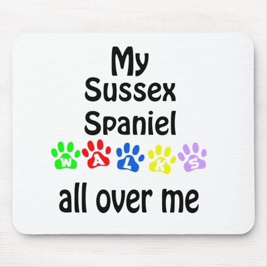 Sussex Spanel Walks Design Mousepad (Vorne)