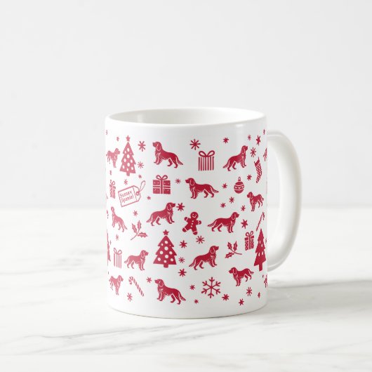 Sussex Spaniel Christmas Design Kaffeetasse (VorderseiteRechts)