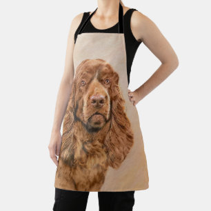 Sussex Spaniel Gemälde - Süße originelle Hundekuns Schürze