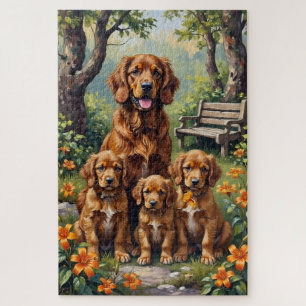 Sussex Spaniel Waldlilie Kunst Puzzle