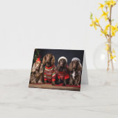 Sussex Spaniels Weihnachtskarte Karte (Gelbe Blume)