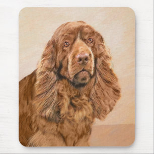 Sussex Spanisch Painting - Niedliche Original Dog Mousepad