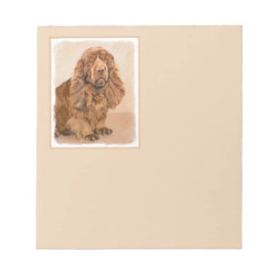 Sussex Spanisch Painting - Niedliche Original Dog  Notizblock