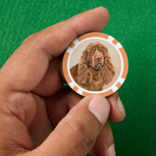 Sussex Spanisch Painting - Niedliche Original Dog Pokerchips
