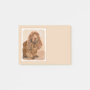 Sussex Spanisch Painting - Niedliche Original Dog Post-it Klebezettel