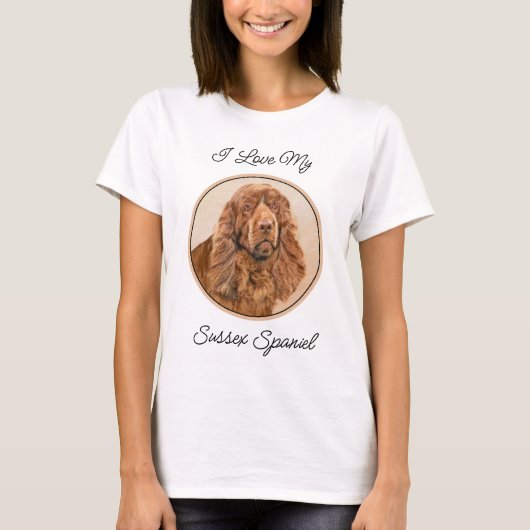 Sussex Spanisch Painting - Niedliche Original Dog  T-Shirt (Vorderseite)