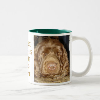 Sussexspaniel-Gesichts-Tasse Zweifarbige Tasse