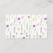 Süßfarbene Wildblumen für Kinder Begleitkarte (Rückseite)