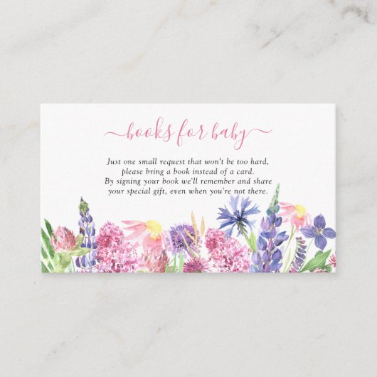 Süßfarbene Wildblumen für Kinder Begleitkarte (Vorderseite)