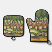 Süßfleisch Ofenhandschuh & Topflappen-Set (Vorderseite)