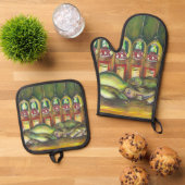 Süßfleisch Ofenhandschuh & Topflappen-Set (Oben Unten)