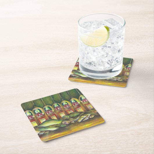 Süßfleisch Rechteckiger Pappuntersetzer (Vor Ort)