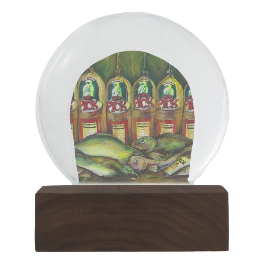 Süßfleisch Schneekugel (Vorderseite)