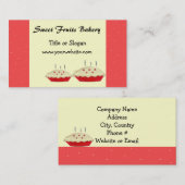 Süßfrüchte Bäckereidesign Visitenkarte (Vorne/Hinten)