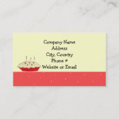 Süßfrüchte Bäckereidesign Visitenkarte (Rückseite)