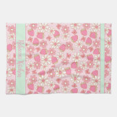 Süßfrühlingstrawberries Personalisiert Geschirrtuch (Horizontal)