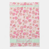 Süßfrühlingstrawberries Personalisiert Geschirrtuch (Vertikal)