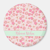 Süßfrühlingstrawberries Personalisiert Magnet (Vorne)