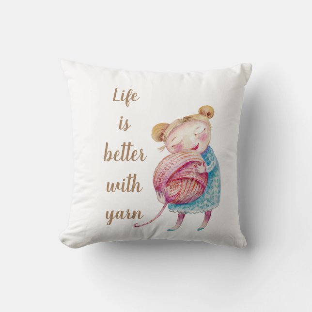 Süßgarn-Liebe Kissen (Vorderseite)