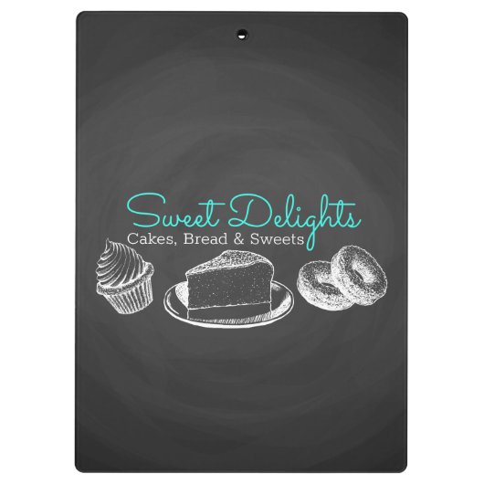 Süßgebäck Beruflich Klemmbrett (Rückseite)
