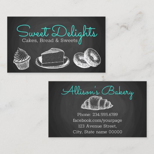 Süßgebäck-Halbpension Visitenkarte (Vorne/Hinten)