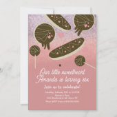 Süßgebäck Imitate Glitzer Valentinstag Einladung (Vorderseite)