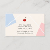 Süßgebäck Shop Moderne Bäckerei Cupcake Visitenkarte (Rückseite)