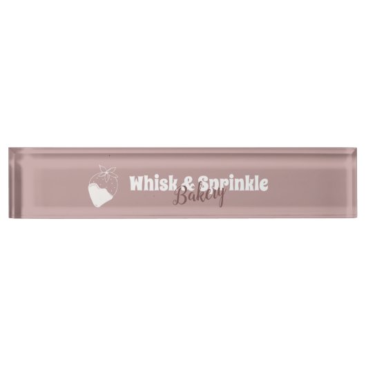 Süßgebäck Store Custom Cakes Chocolates Dessert Namensplakette (Vorderseite)