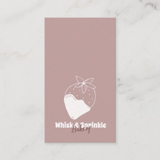 Süßgebäck Store Custom Cakes Chocolates Dessert Visitenkarte (Vorderseite)