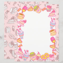 Süßgebäck und Getränke Peach