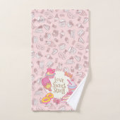 Süßgebäck und Getränke Peach Badhandtuch Set (Handtuch)