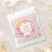 Süßgebäck und Getränke Peach Geschenktütchen (Ausgeschnitten)